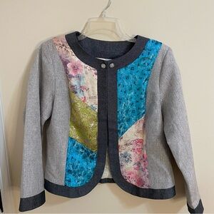 Vintage Julia Kim Patchwork Art to Wear Jacket Women’s Size PM